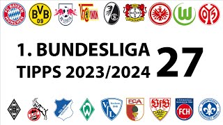 Bundesligatipps 1.Liga - 27.Spieltag - Saison 2023/2024