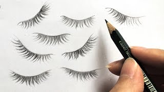 How to Draw Eyelashes - Practice with me!