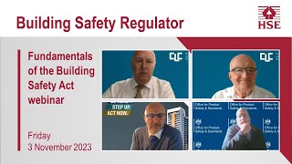 Fundamentals of the Building Safety Act webinar (November 2023)