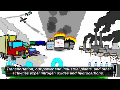 How is ozone pollutant formed?