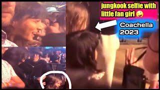 jungkook photo with little fan girl at coachella concert 2023
