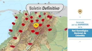 Servicio Geológico Colombiano Reporta al instante Boletín definitivo