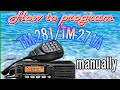 TM-281 Manual Programming|TM-271A