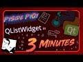 PySide + PyQt | QListWidget in 3 Minutes
