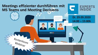 Microsoft Teams Meetings effizienter durchführen mit Meeting Decisions