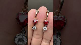 Lab grown ruby and diamond earrings from #ruifjewelry #diamond #rubyring #jewelry #customjewelry