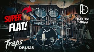 FUNKY Traps Drums A-500 FLAT drumkit & Agean Hush Hush cymbals