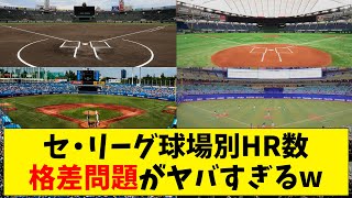 【欠陥球場】セリーグ球場別月間ホームラン数、球場で数が違う格差問題がヤバすぎるwww【なんJ なんG反応】【2ch 5ch】