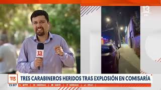 Tres Carabineros heridos tras explosión en comisaría en Independencia