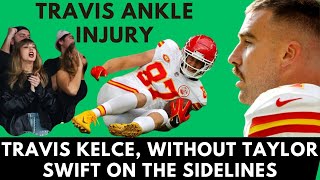 Chiefs star Travis Kelce, without Taylor Swift on the sidelines, gives fans a scare | Newzify HD