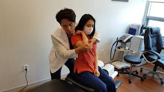 카이로프락틱 GH Joint- A-P Distraction for Humerus Chiropractic Manipulation