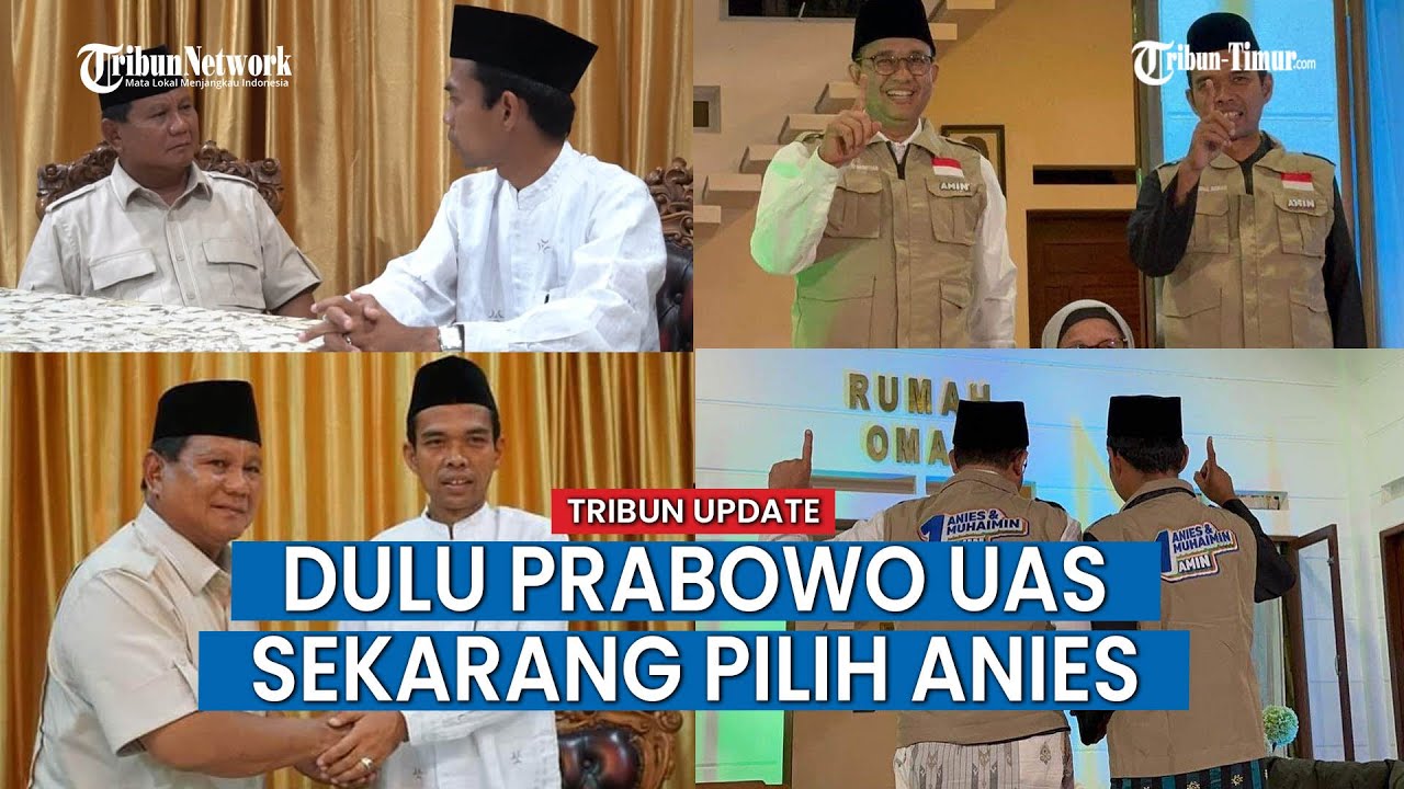 Dulu UAS Pilih Prabowo, Sekarang Ganti Dukung Anies-Cak Imin - YouTube