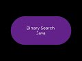 binary search algorithm in java eclipse