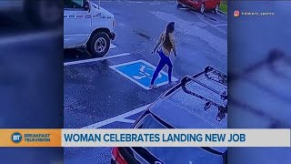 BT Bright Spot: Woman celebrates landing new job with a happy dance