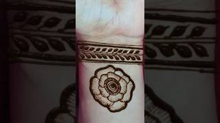 How to make rose flower in mehandi design #youtubeshorts #hennablossem