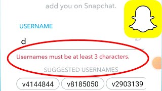 Snapchat Fix Username must be at least 3 characters Problem Solve
