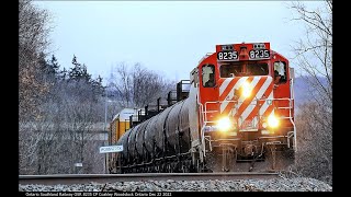 RAILREEL Chasing Ontario Southland  Railway OSR 8235 Dec 22 2022