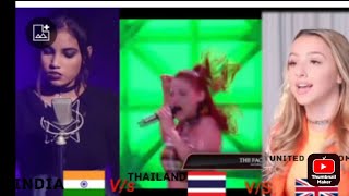 Taki Taki Female version -Indian 🇮🇳 vs Thailand🇹🇭 / Aish vs Emma #Taki taki #trending #short #music