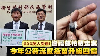 拍板了！今年公費流感疫苗升級四價疫苗　600萬人受惠 | 蘋果新聞網