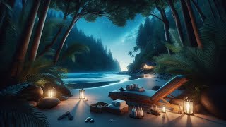 Serene Night at a Beach - Away from the World 🌿🌊 | ASMR for Deep Sleep \u0026 Relaxation