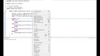 Java Tutorial: Switch Statement (char)