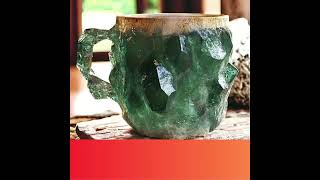 200ml Mineral Crystal Coffee Mugs,Multi Colored Crystal Mineral Coffee Mugs, Natural Mineral Crystal