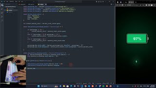 ASMR Programming - Battery Percentage (HTML CSS JS) - No Talking