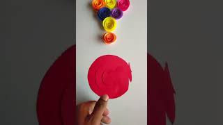 How to make paper flowers | Simple paper flower | Easy paper rose | #shorts #charchitART