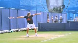 Gulbis Forehand Slow Motion Queens 2014