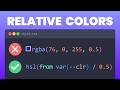 How to Create RELATIVE Colors with hsl(from...) CSS Tutorial