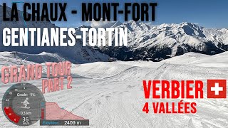 [4K] Verbier Grand Tour Part 2, La Chaux - Mont-Fort - Gentianes, 4Vallées Switzerland, GoPro HERO11