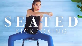 Chair Cardio Kickboxing Workout for Seniors & Beginners w/ Light Weight Arm Toning