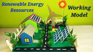 Renewable energy sources working model/solar energy/windmill working model for school exhibition KC