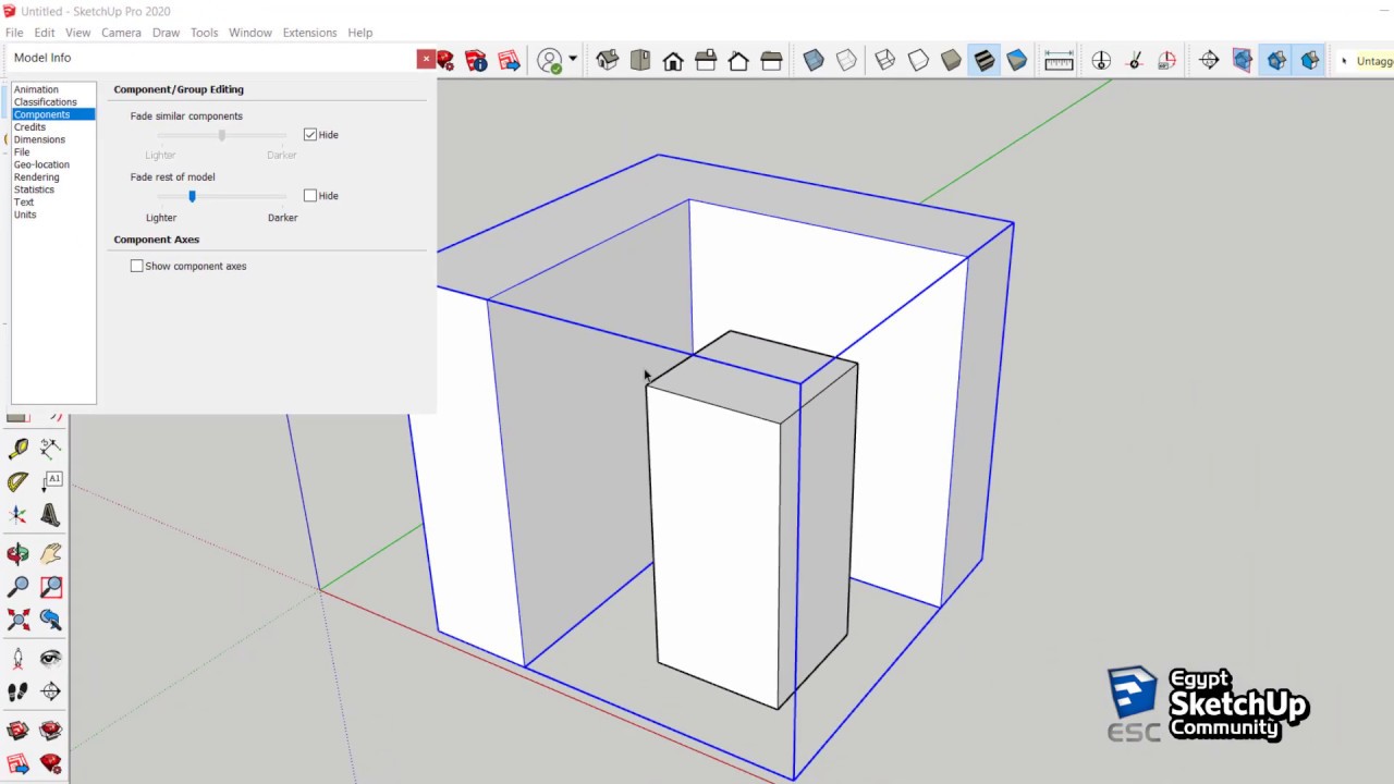 Show Hide Sketchup Add Shortcut Youtube