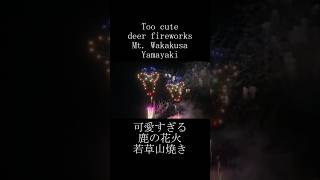 可愛すぎる鹿の花火 若草山焼き Too cute deer fireworks Mt.Wakakusa Yamayaki #shorts #fireworks #花火