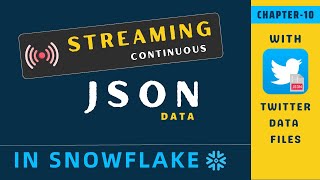 Real-Time Streaming JSON To Snowflake | Ch-10 | Snowflake JSON Tutorial