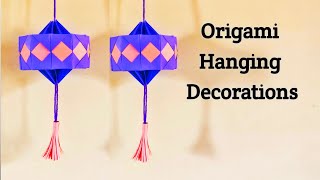 Paper decorations | origami hanging decorations | origami ornament