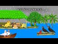 HEAVEY  RAIN IN JUNGLE/MORAL STORY IN TAMIL / VILLAGE BIRDS CARTOON