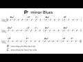 bb minor jazz blues bpm 110 backing track