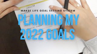 HOW TO SET GOALS | Makse Life Goal Setting | Plan With Me | My 2022 Goals