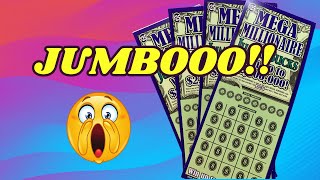 Scratching Four Mega Millionaire Jumbo Bucks $25 Scratchers