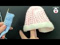 knit baby bonnet cap or hat with easy lacy knit stitch knit baby hats crochet for baby