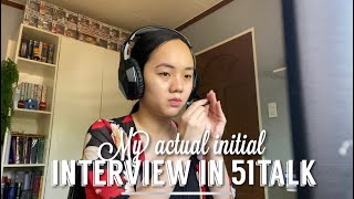MY ACTUAL INITIAL INTERVIEW IN 51TALK!! | JashVlogging