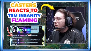 LCS Casters Reacts to TSM Insanity FLAMING MarkZ 👀