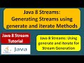 Java 8 Streams: Generating Streams using generate and iterate Methods | Streams in Java 8