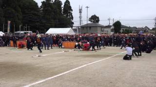 幹部団員による模範演技 2014松戸市消防団操法訓練大会