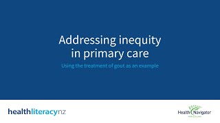 Addressing inequity in primary care