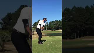 アゲインスト 135ヤード 8番アイアン #ゴルフ #ティーショット #スロー動画 #golf #shorts