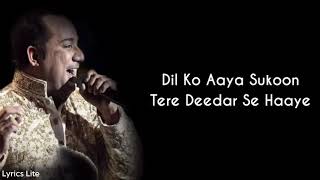 Lyrics: Dil Ko Aaya Sukoon Full Song | Rahat Fateh Ali Khan, Hiral Brahmbhatt | Sameer | Sajid-Wajid