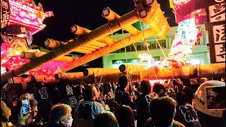 【奇祭】破壊祭り　5トンの重さでぶっつけろ！　津沢夜高祭り2023／浦町vs興法寺　Japan's Festival of Destruction　 blood of the crowd boils